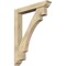 Ekena Millwork Merced Traditional Rough Sawn Bracket w/ Offset Brace, Douglas Fir, 6"W x 36"D x 48"H BKT0604X36X48MRC01RDF - alternate 1